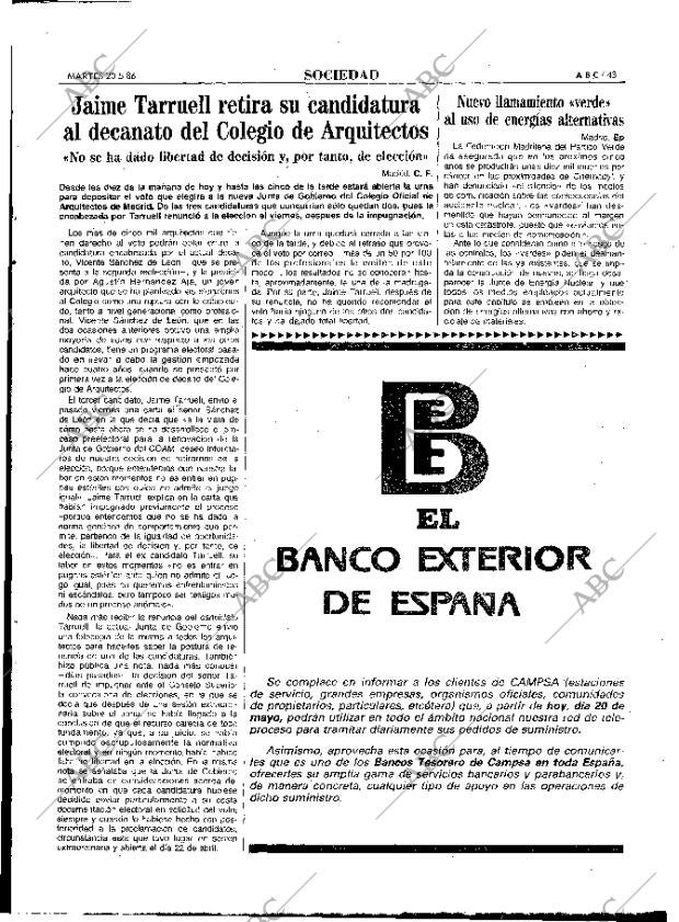 ABC MADRID 20-05-1986 página 43
