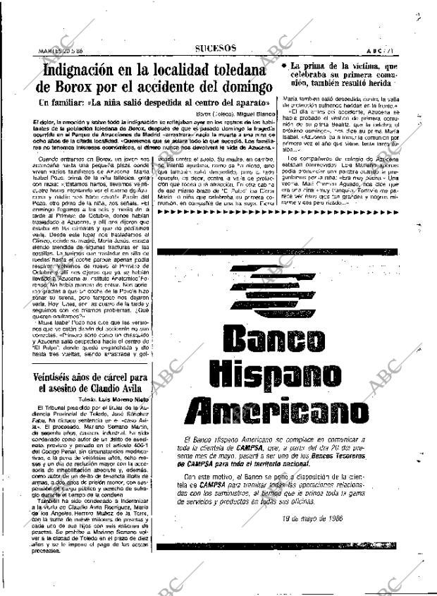 ABC MADRID 20-05-1986 página 71