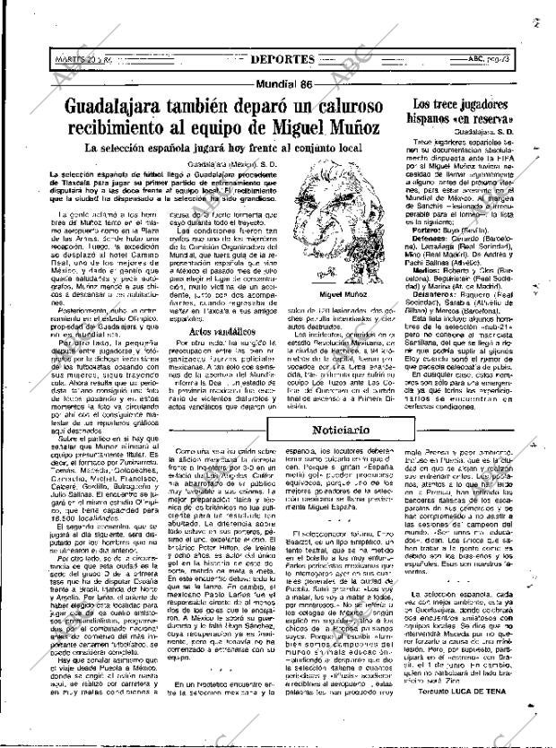 ABC MADRID 20-05-1986 página 73