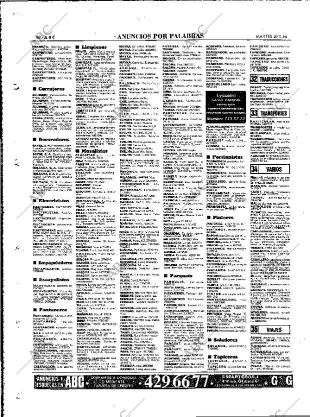 ABC MADRID 20-05-1986 página 98