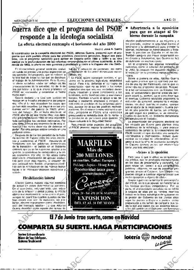 ABC MADRID 21-05-1986 página 21