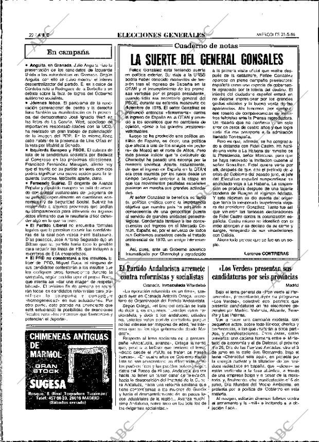 ABC MADRID 21-05-1986 página 22