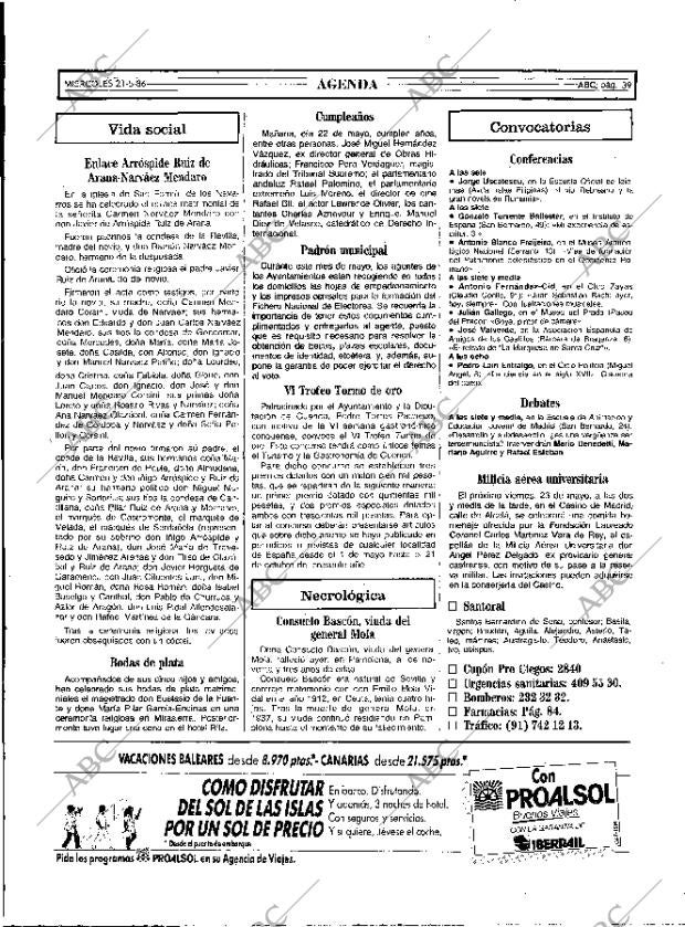 ABC MADRID 21-05-1986 página 39