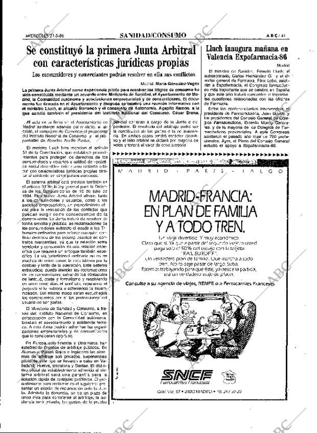 ABC MADRID 21-05-1986 página 41