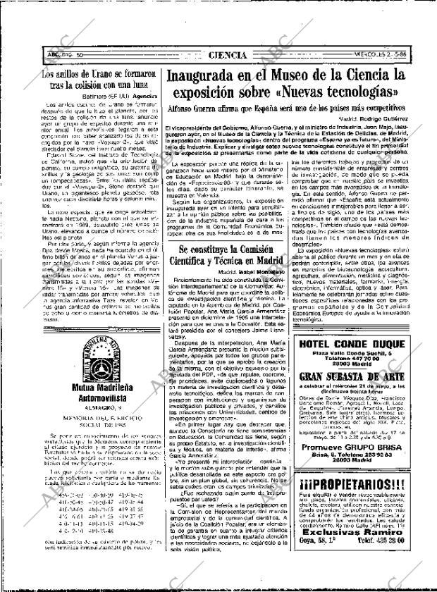 ABC MADRID 21-05-1986 página 50