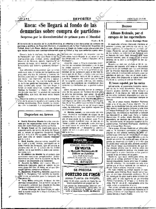 ABC MADRID 21-05-1986 página 74