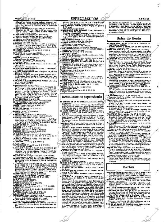 ABC MADRID 21-05-1986 página 83