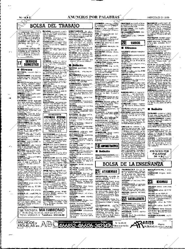 ABC MADRID 21-05-1986 página 96