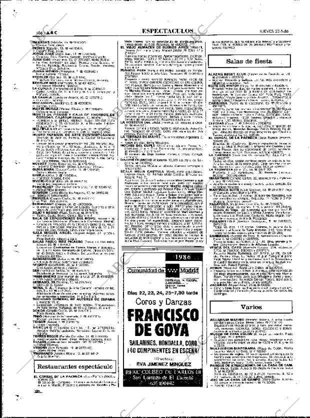 ABC MADRID 22-05-1986 página 106