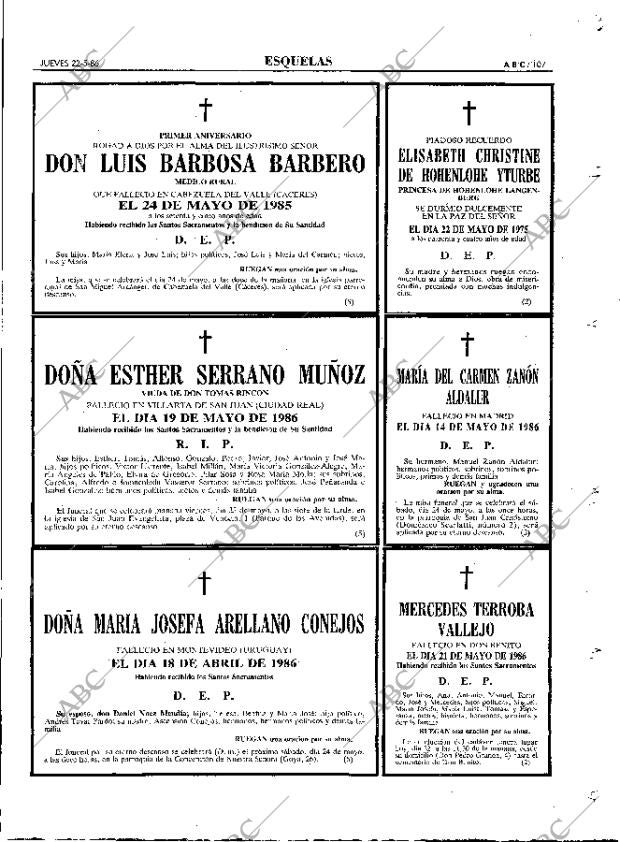 ABC MADRID 22-05-1986 página 107