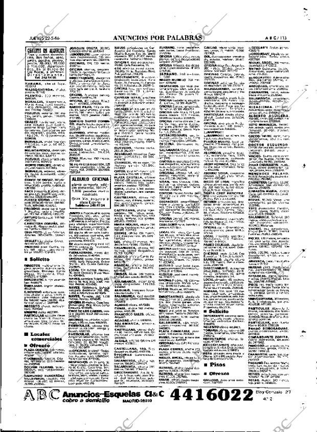 ABC MADRID 22-05-1986 página 113