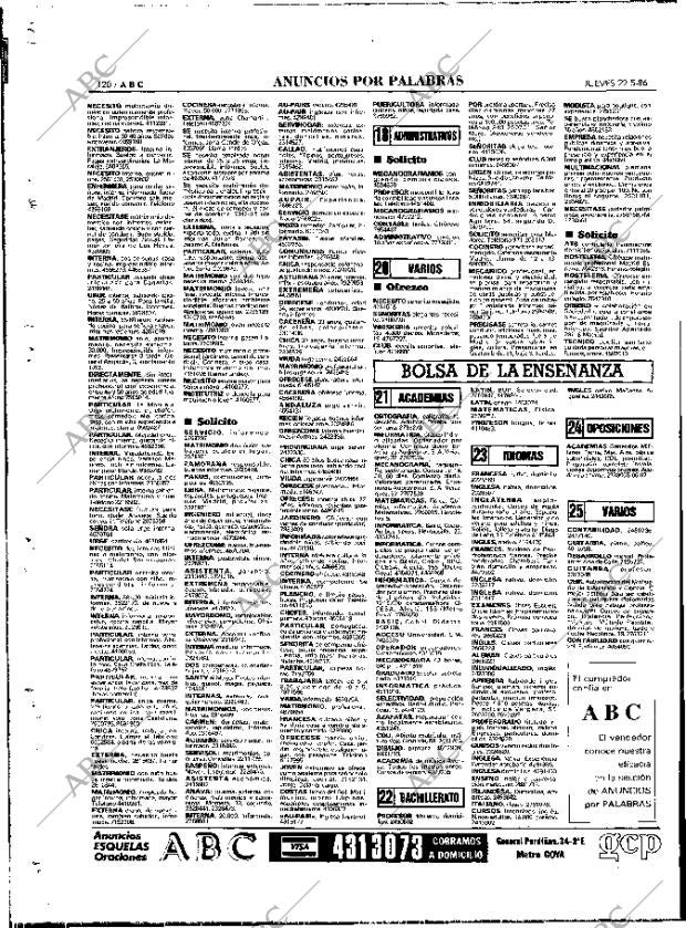 ABC MADRID 22-05-1986 página 120