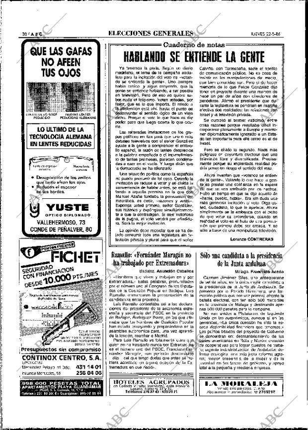 ABC MADRID 22-05-1986 página 30