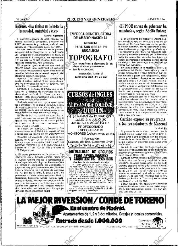 ABC MADRID 22-05-1986 página 32