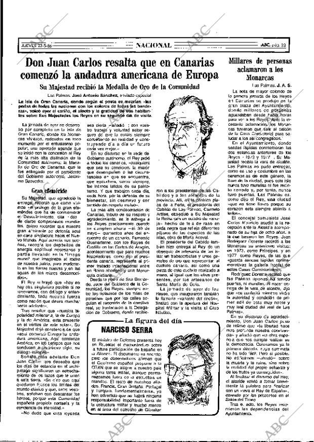 ABC MADRID 22-05-1986 página 33