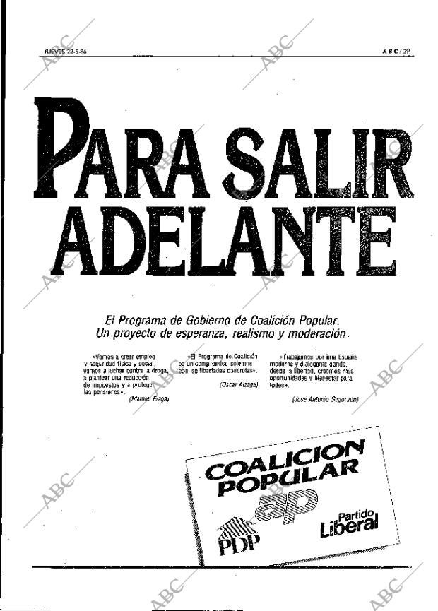 ABC MADRID 22-05-1986 página 39