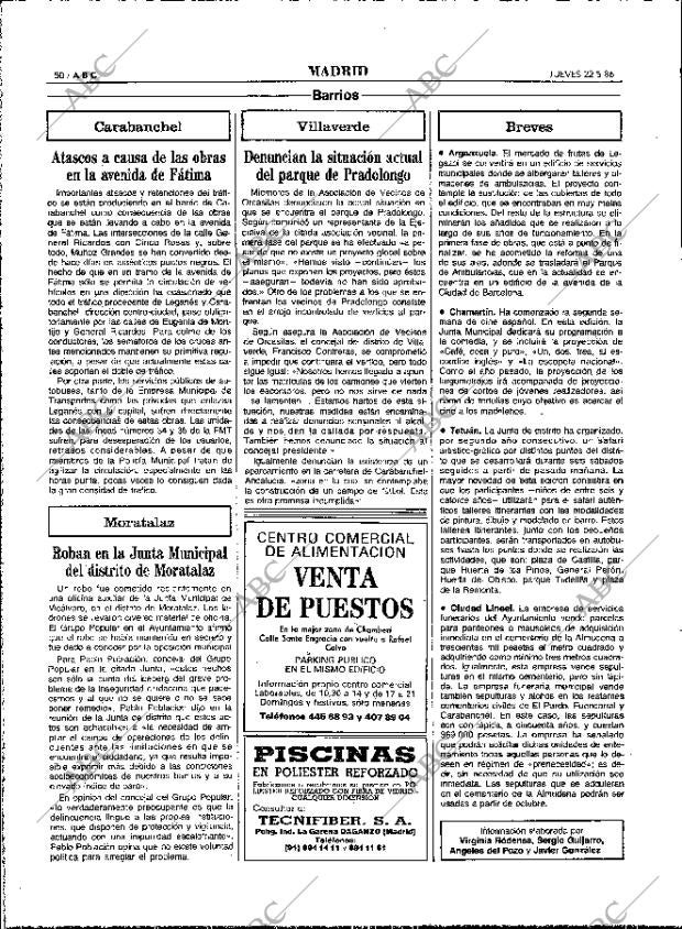 ABC MADRID 22-05-1986 página 50