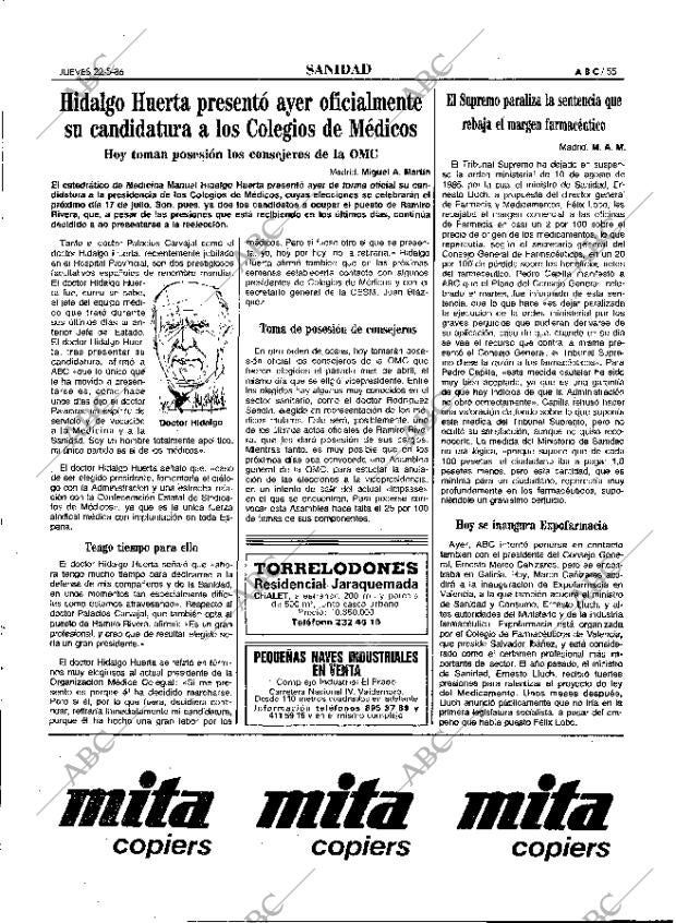 ABC MADRID 22-05-1986 página 55