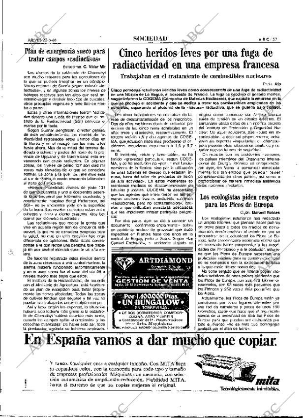 ABC MADRID 22-05-1986 página 57