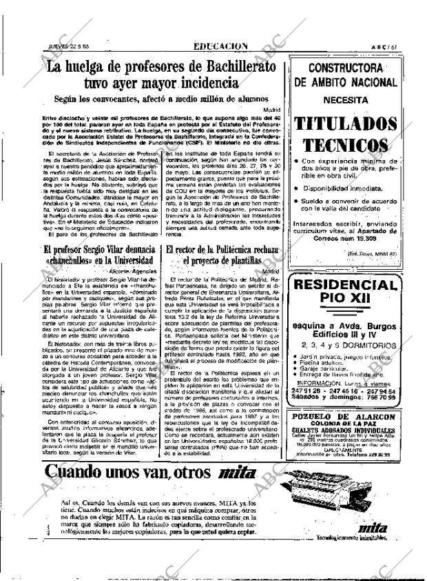 ABC MADRID 22-05-1986 página 61