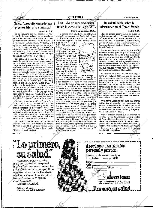 ABC MADRID 22-05-1986 página 64