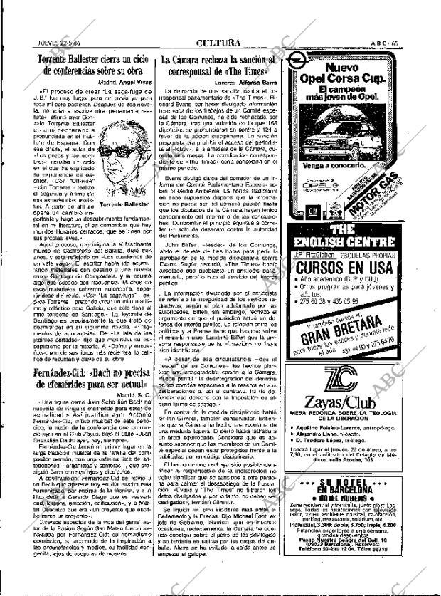 ABC MADRID 22-05-1986 página 65