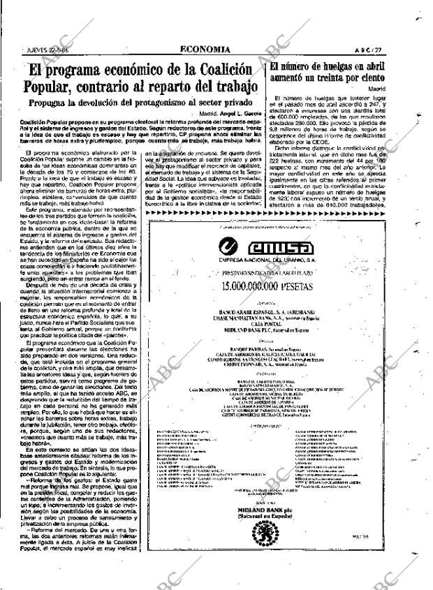 ABC MADRID 22-05-1986 página 77