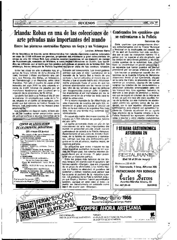 ABC MADRID 22-05-1986 página 89