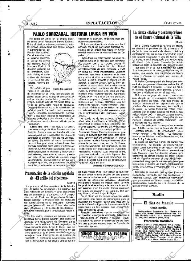 ABC MADRID 22-05-1986 página 98