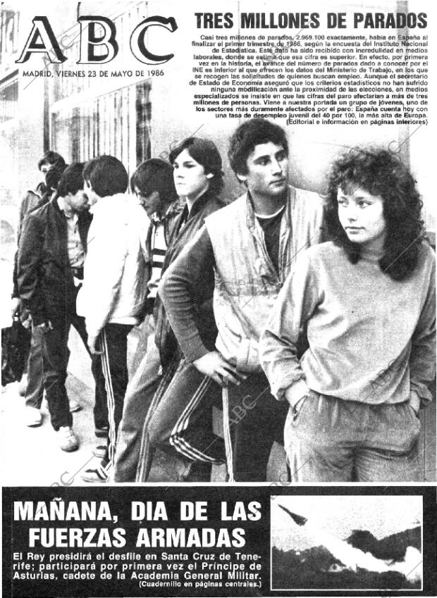 ABC MADRID 23-05-1986 página 1