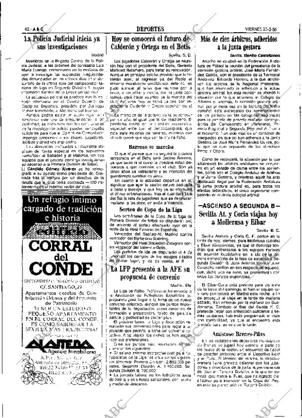 ABC SEVILLA 23-05-1986 página 62