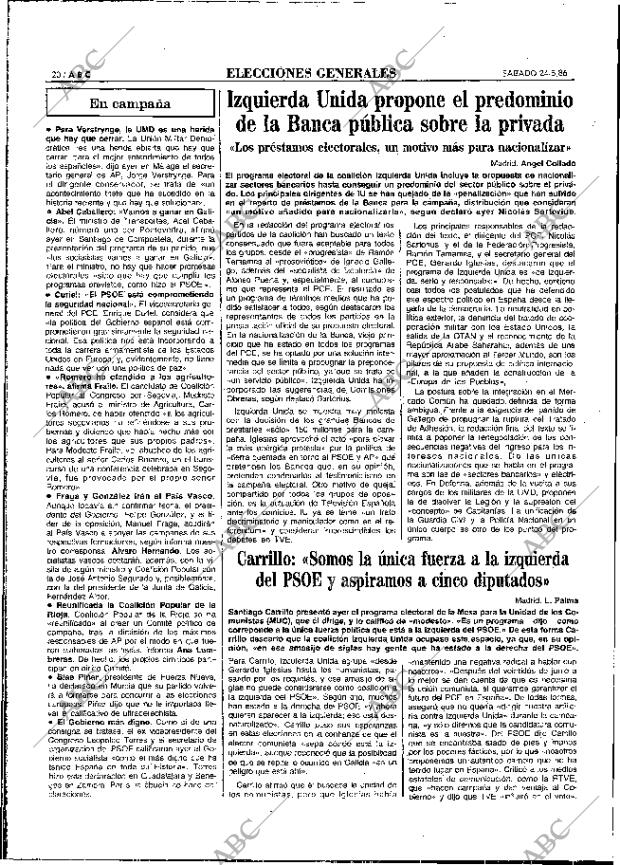 ABC MADRID 24-05-1986 página 20