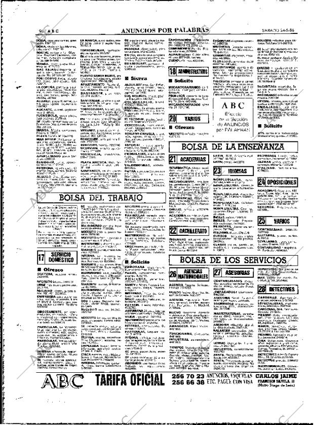 ABC MADRID 24-05-1986 página 96