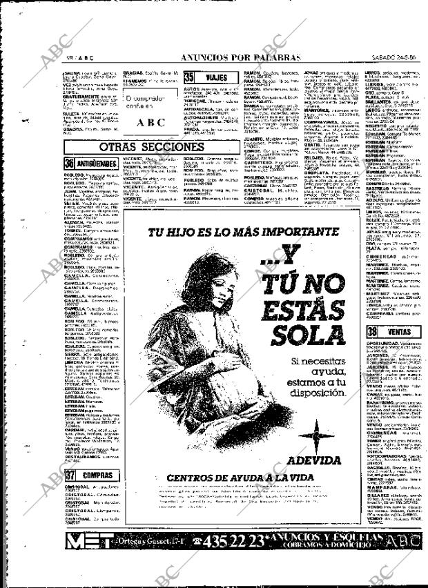 ABC MADRID 24-05-1986 página 98