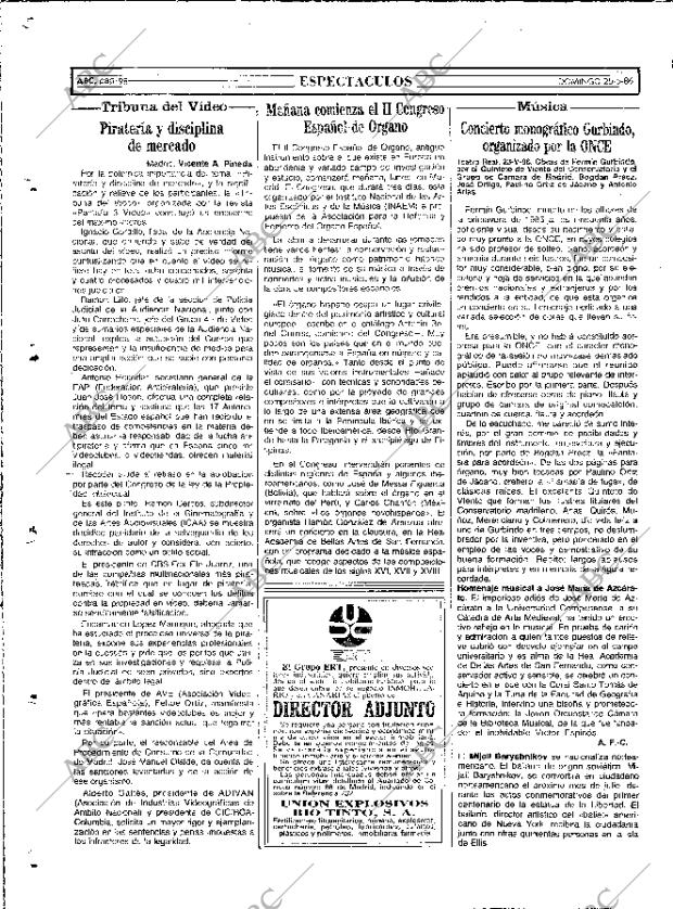 ABC MADRID 25-05-1986 página 98