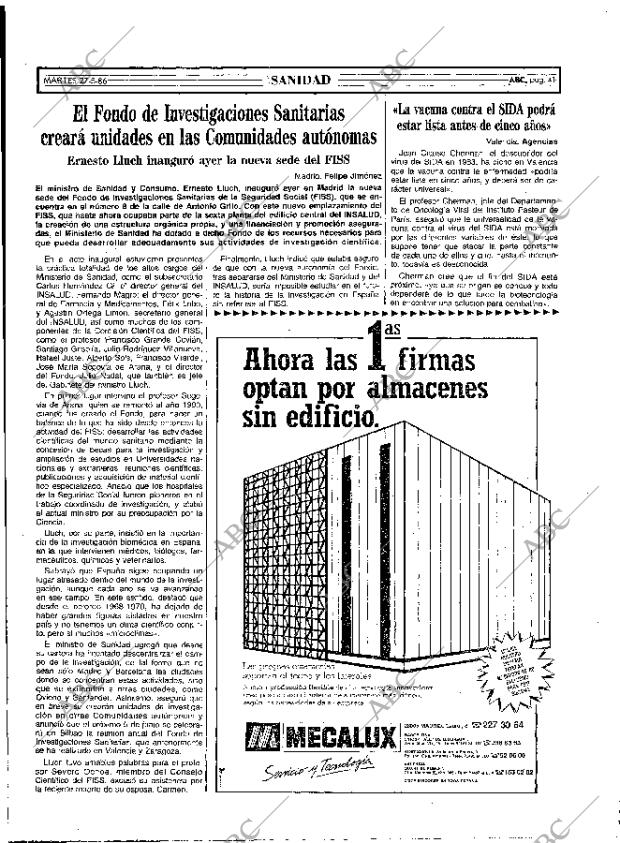ABC MADRID 27-05-1986 página 41