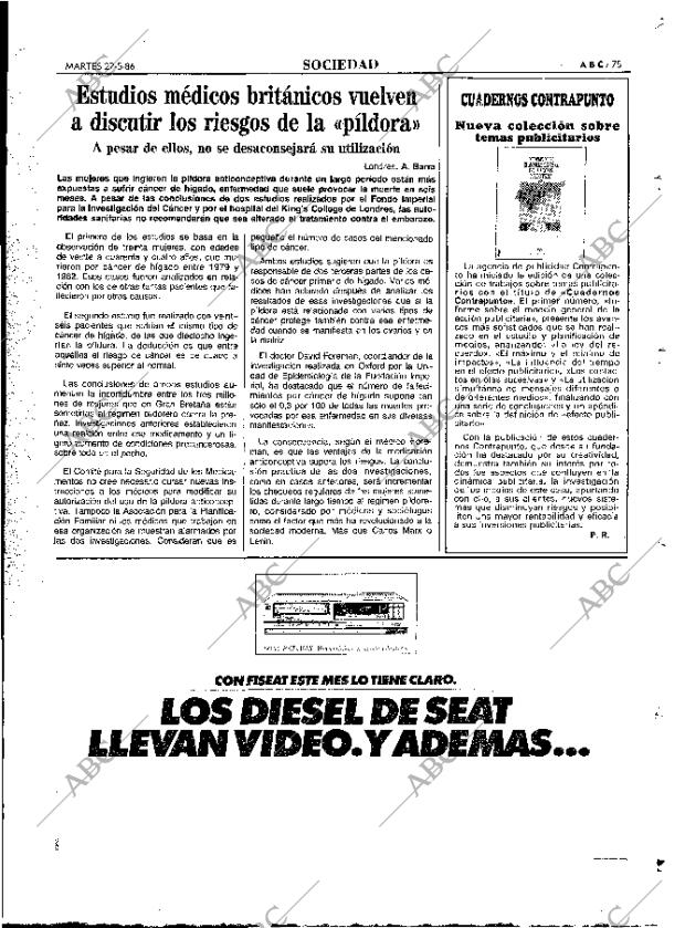 ABC MADRID 27-05-1986 página 75