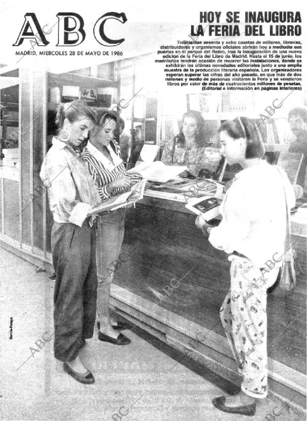 ABC MADRID 28-05-1986 página 1