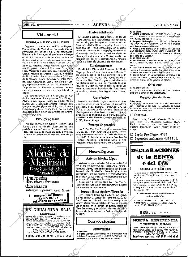 ABC MADRID 28-05-1986 página 48