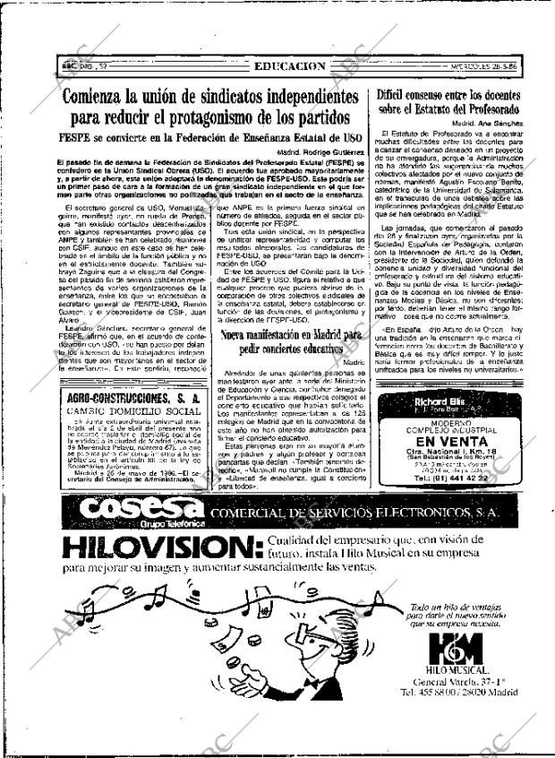 ABC MADRID 28-05-1986 página 52