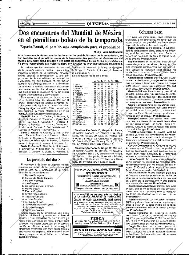 ABC MADRID 28-05-1986 página 84