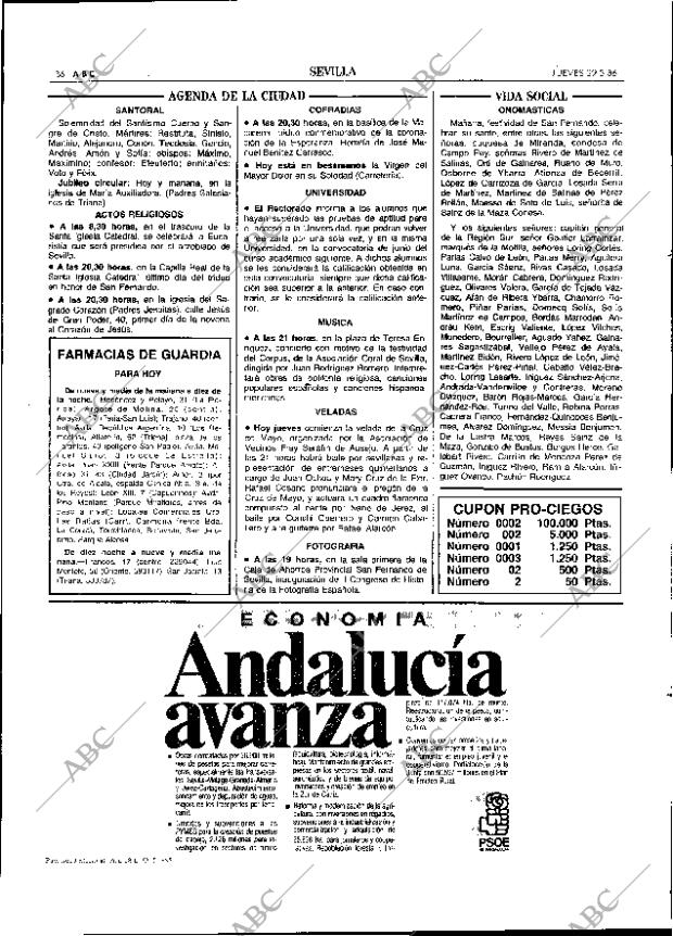 ABC SEVILLA 29-05-1986 página 36