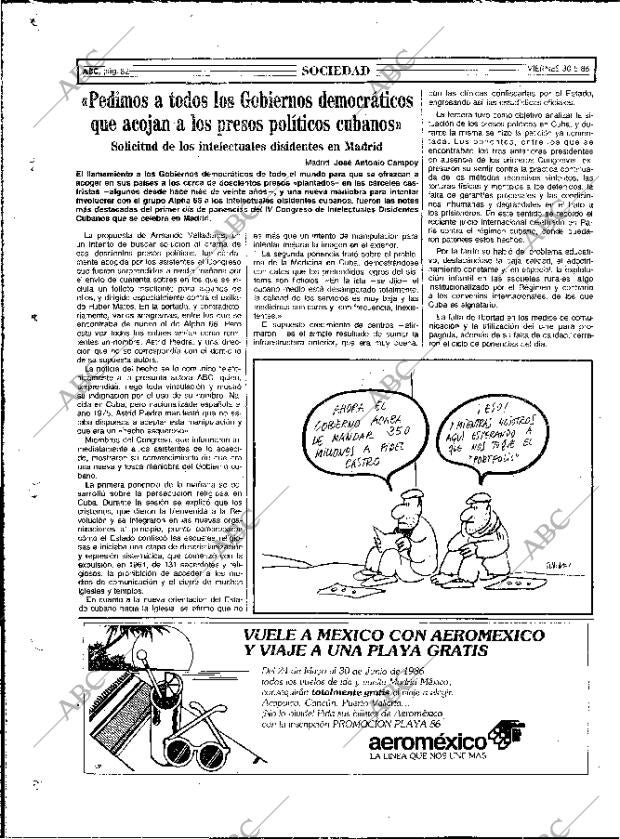 ABC MADRID 30-05-1986 página 82