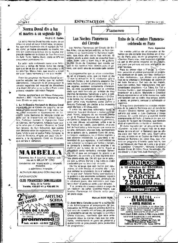 ABC MADRID 30-05-1986 página 94