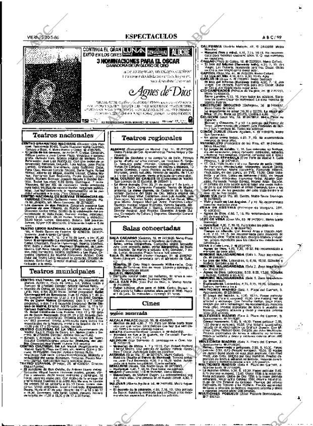 ABC MADRID 30-05-1986 página 99