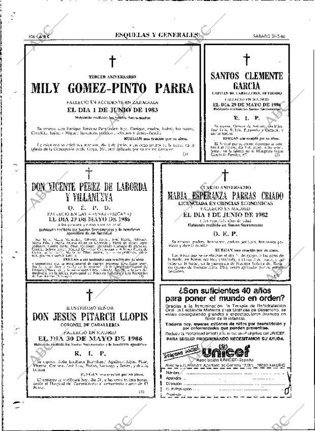 ABC MADRID 31-05-1986 página 106