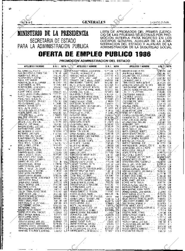 ABC MADRID 31-05-1986 página 110