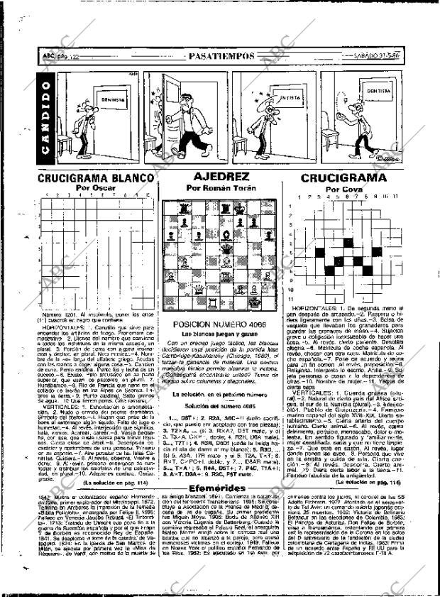 ABC MADRID 31-05-1986 página 122