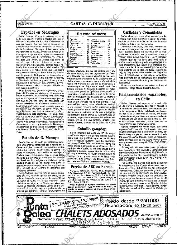 ABC MADRID 31-05-1986 página 18