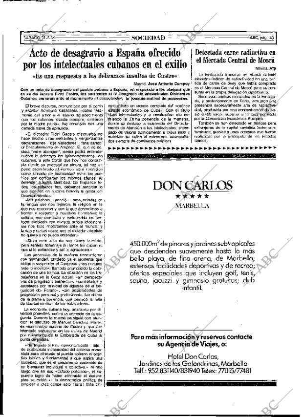 ABC MADRID 31-05-1986 página 43